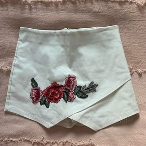white skort